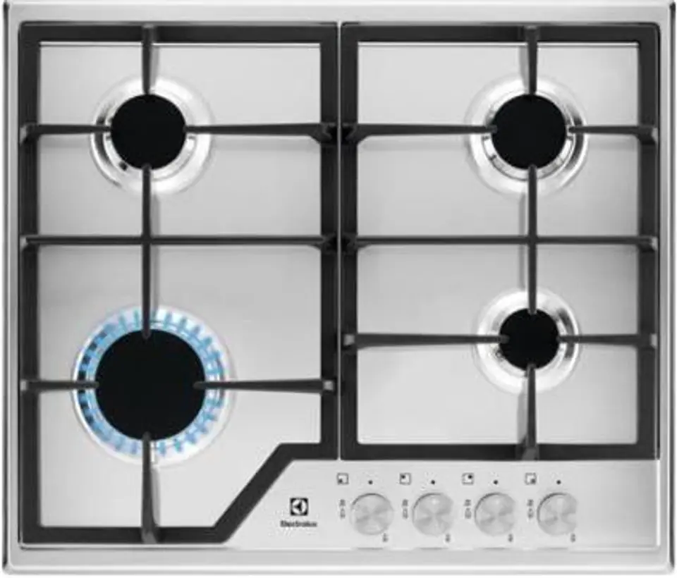 ⁨Płyta gazowa Electrolux EGS6426SX (4 pola grzejne; kolor srebrny)⁩ w sklepie Wasserman.eu