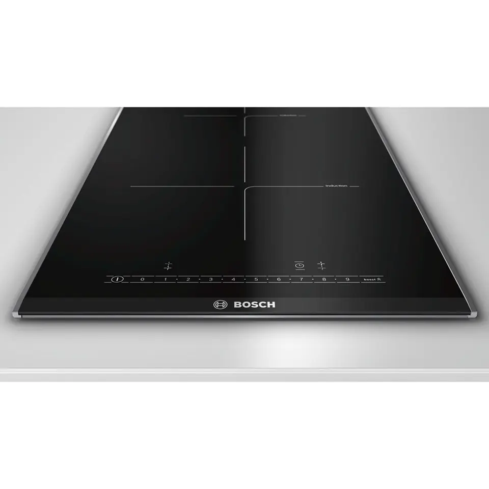 ⁨Induction hob BOSCH PIB375FB1E (2 heating fields; black color)⁩ at Wasserman.eu