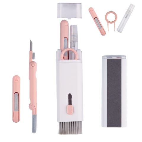 Headphone cleaner Multifunctional cleaning set 7in1 Pink at Wasserman.eu