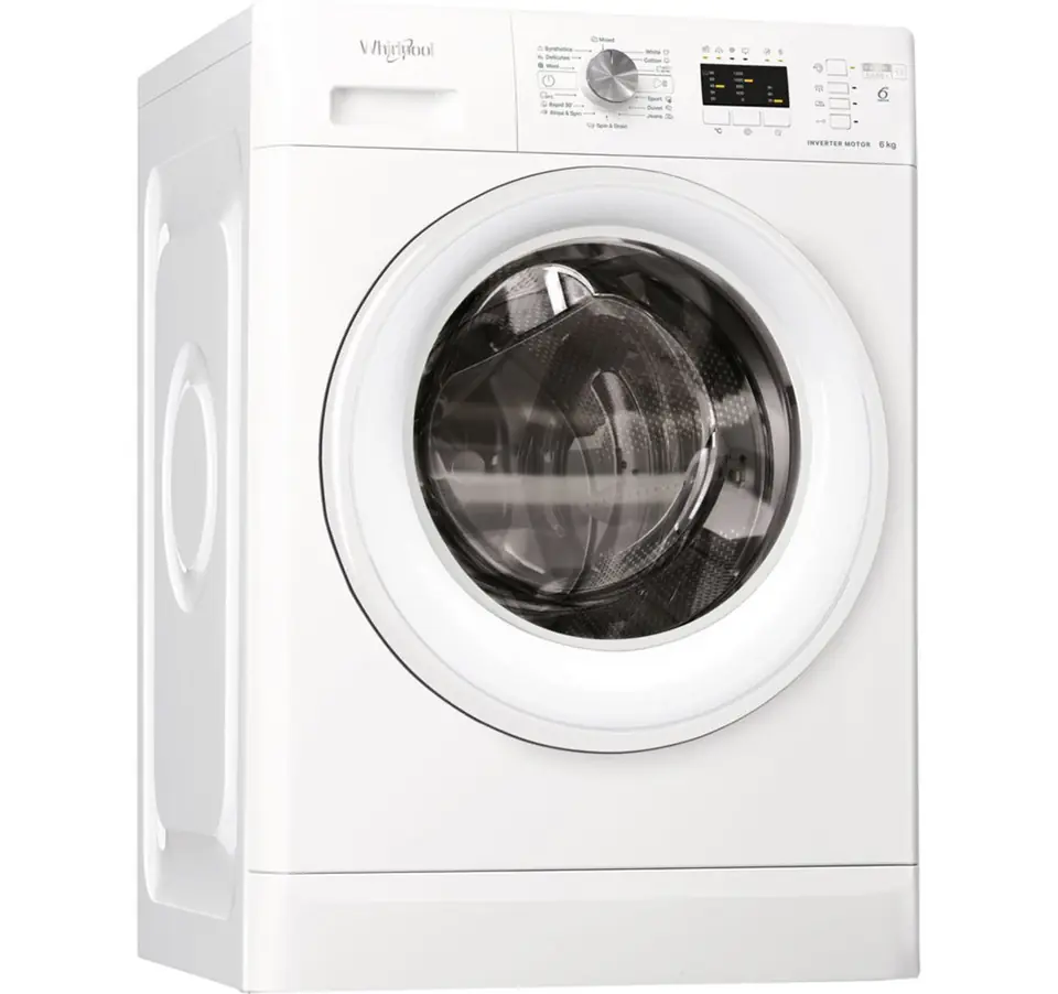 Whirlpool FFL 6238 W EE washing machine Freestanding Front-load 6 kg 1200 RPM D White at Wasserman.eu