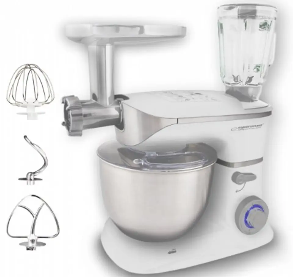 ⁨Esperanza EKM025 food processor 5 L Stainless steel,White 1000 W⁩ at Wasserman.eu