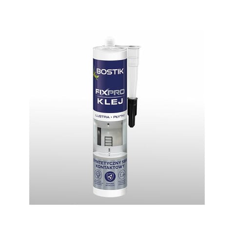 ⁨KLEJ MONTAŻOWY BOSTIK FIXPRO LUSTRA PŁYTKI 300ML SBR KONTAKTOWY⁩ w sklepie Wasserman.eu