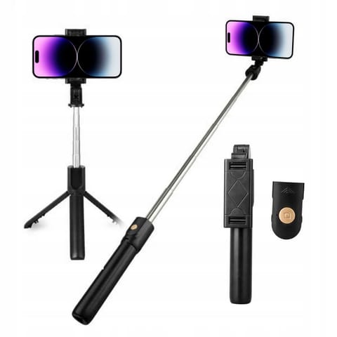 Selfie stick statyw Tripod Alogy Stand uchwyt na telefon kijek do zdjęć selfie pilot Bluetooth Czarny w sklepie Wasserman.eu
