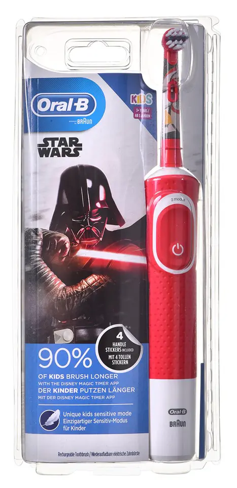 ⁨ORAL-B Vitality D100 KIDS Star Wars Electric toothbrush Red⁩ at Wasserman.eu