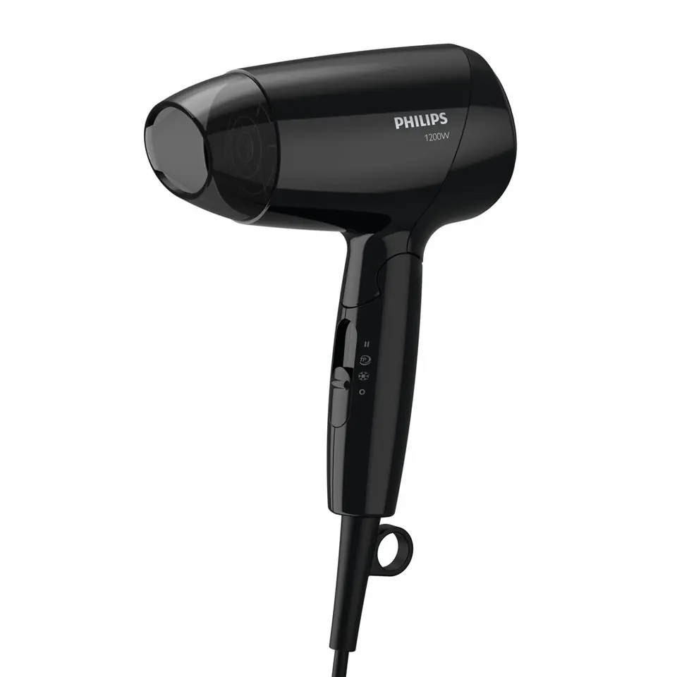 ⁨Suszarka do włosów Philips EssentialCare BHC010/10 (1200W; kolor czarny)⁩ w sklepie Wasserman.eu