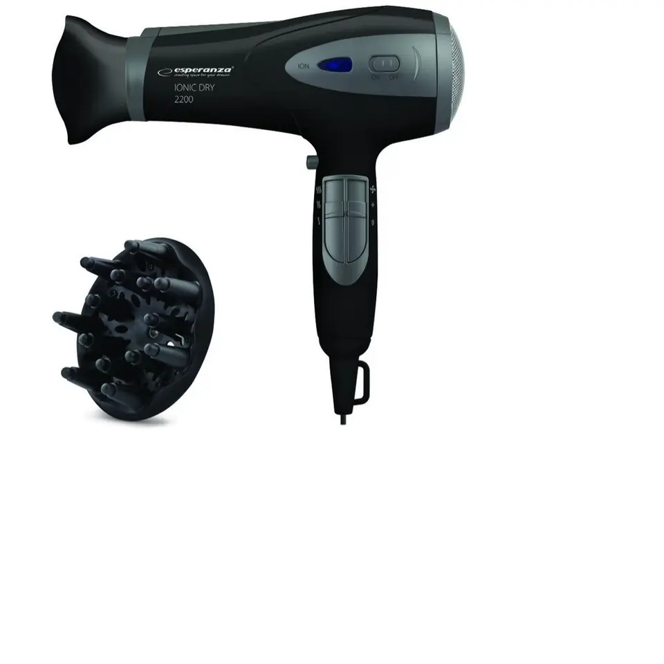 ⁨Esperanza EBH005K Hair dryer Black 2200 W⁩ at Wasserman.eu