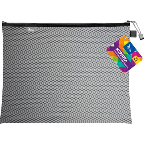 ⁨Koperta A4 z suwakiem metalowym CZARNA BT605-V TETIS⁩ w sklepie Wasserman.eu