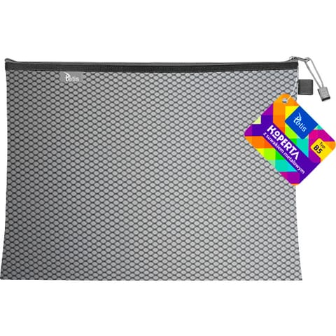 ⁨Koperta B5 z suwakiem metalowym CZARNA BT608-V TETIS⁩ w sklepie Wasserman.eu