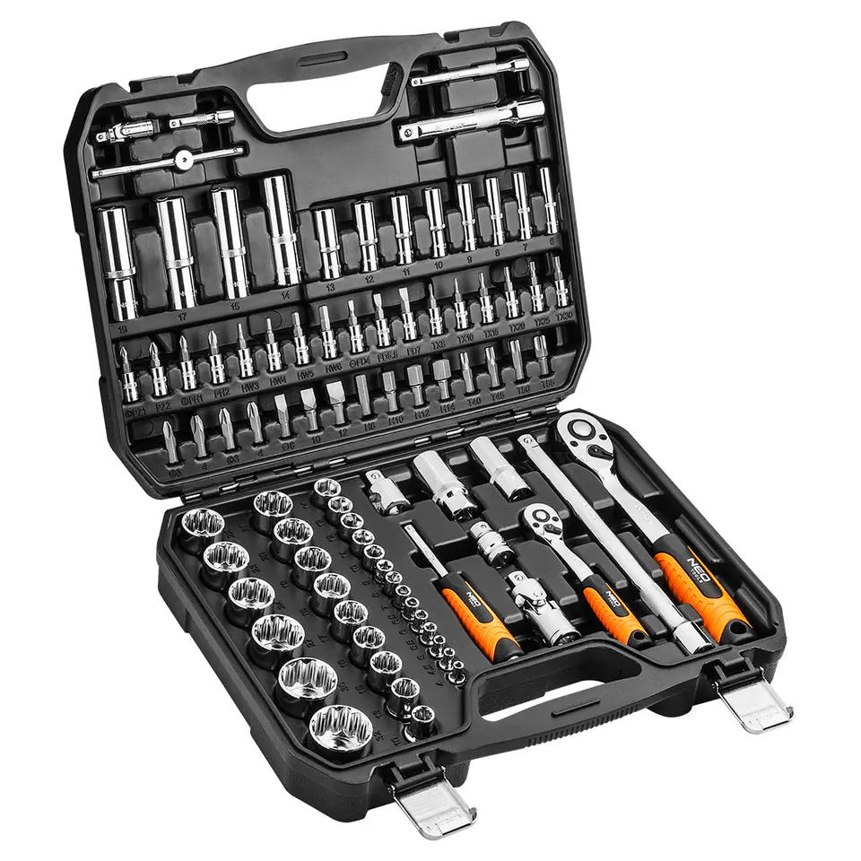 Klucze nasadowe 1/2", 1/4", zestaw 86 szt., CrV w sklepie Wasserman.eu