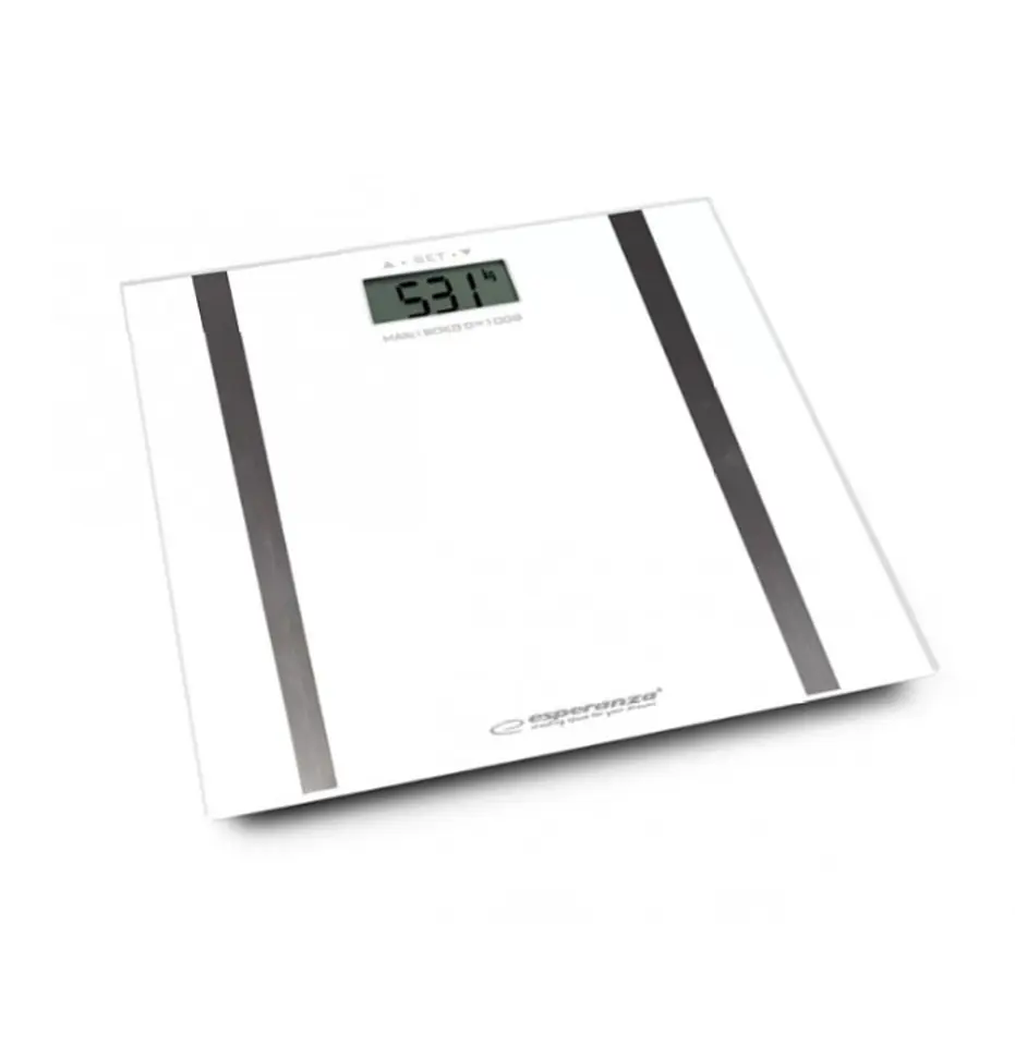 ⁨Esperanza Samba Electronic personal scale Rectangle White⁩ at Wasserman.eu