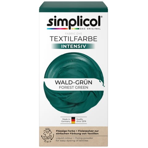 ⁨Simplicol Intensiv Barwnik do Tkanin Wald-Grün Leśna Zieleń⁩ w sklepie Wasserman.eu