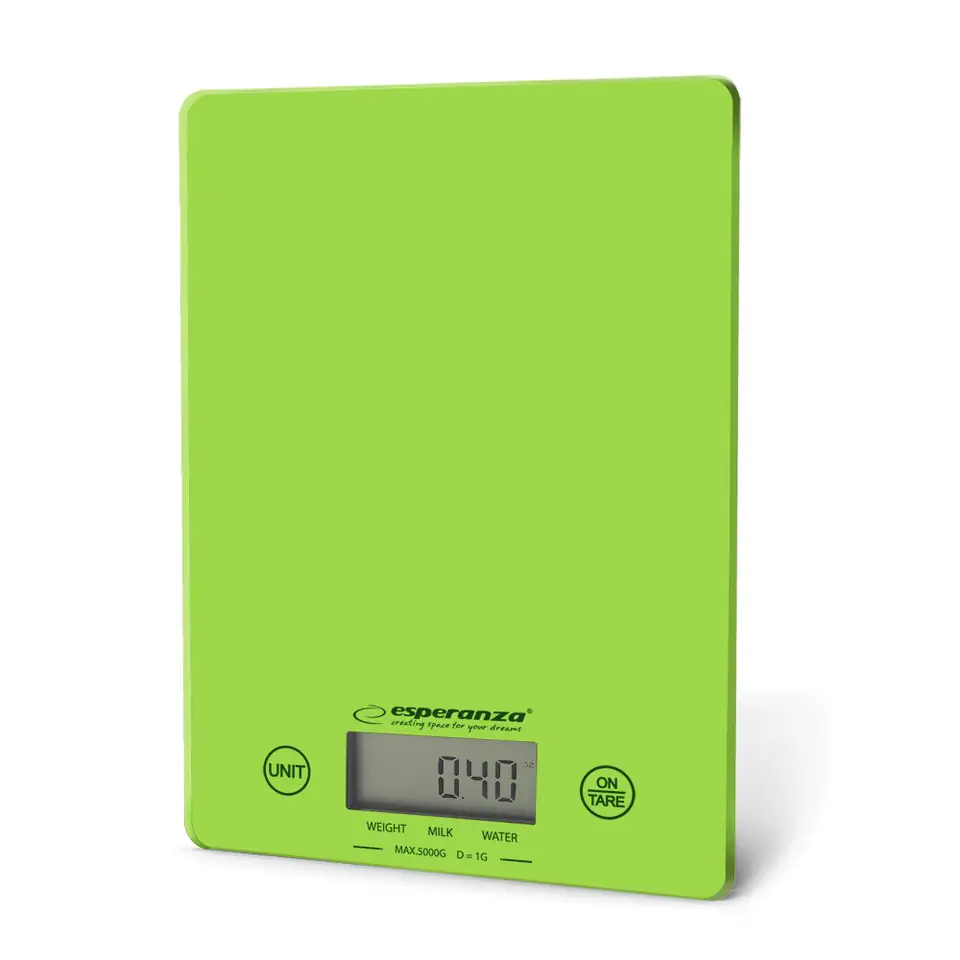 ⁨Esperanza EKS002G kitchen scale Electronic kitchen scale Green,Yellow Countertop Rectangle⁩ at Wasserman.eu