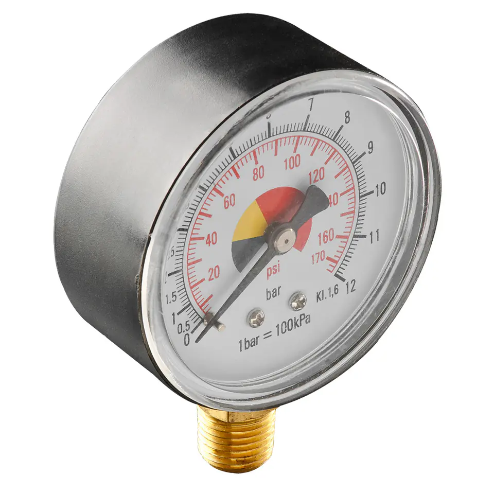 ⁨Manometr do sprężonego powietrza śr. 60 mm, 1/4"⁩ w sklepie Wasserman.eu