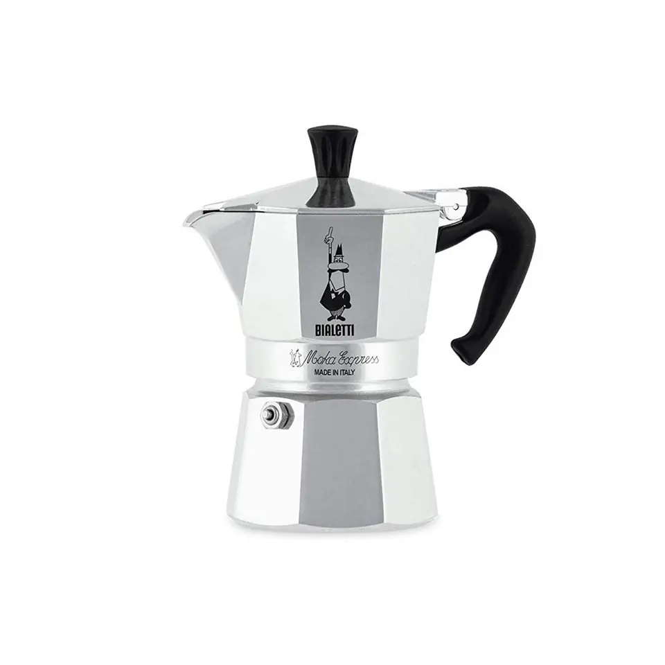 ⁨Bialetti Moka Express Moka pot 0.06 L Aluminium, Black⁩ at Wasserman.eu