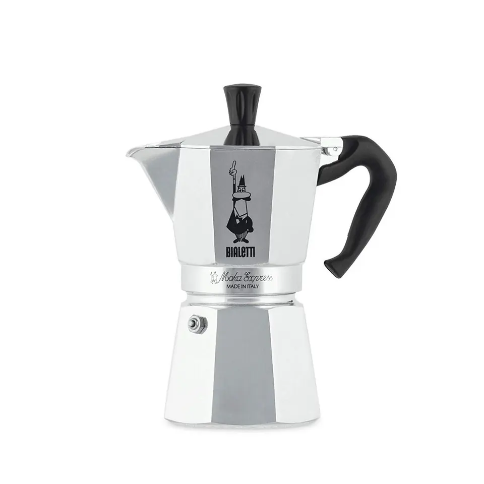 ⁨Bialetti Moka Express Moka pot 0.3 L Aluminium, Black⁩ at Wasserman.eu