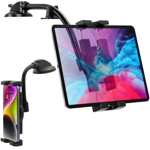 Uchwyt samochodowy na tablet telefon kokpit szybę Alogy do auta z długim ramieniem 4-13" czarny w sklepie Wasserman.eu