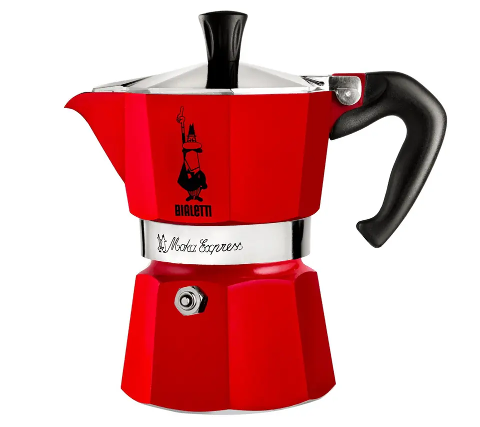 ⁨Red Bialetti Moka Espress Coffee Maker⁩ at Wasserman.eu