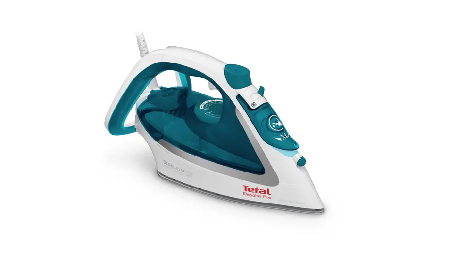 ⁨Tefal EasyGliss Plus FV5718 iron Dry & Steam iron Durilium soleplate 2400 W Turquoise, White⁩ at Wasserman.eu