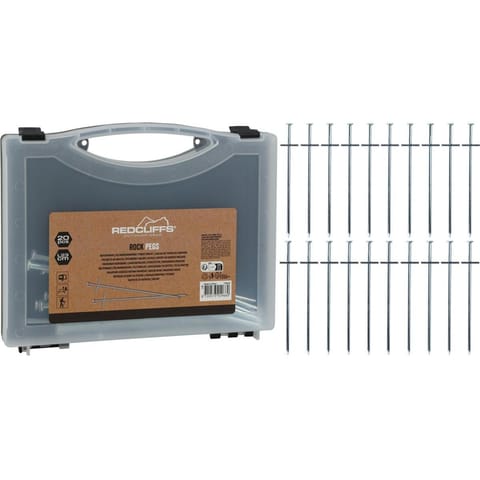 ⁨ŚLEDZIE DO NAMIOTU 23CM KPL. 20SZT METAL W WALIZCE REDCLIFFS⁩ w sklepie Wasserman.eu