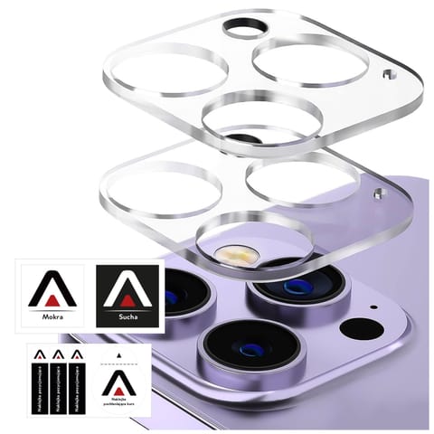 ⁨2x Szkło na obiektyw aparat do iPhone 15 Pro / 15 Pro Max Alogy lens clear przezroczyste⁩ w sklepie Wasserman.eu