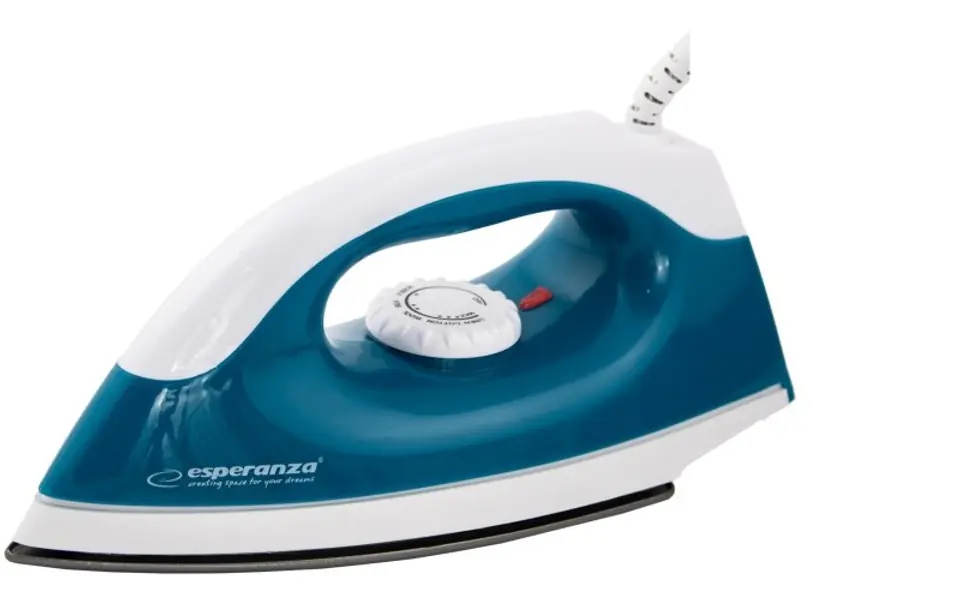 ⁨Esperanza TRAVEL IRON SMOOTHER Dry iron Non-stick soleplate 1200 W Blue, White⁩ at Wasserman.eu