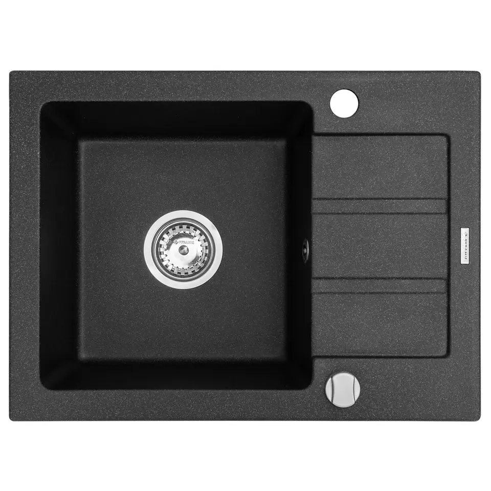 Kitchen sink MAIDSINKS Promo 62x44 1B 1D black at Wasserman.eu