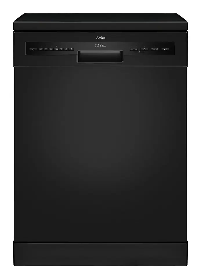 ⁨Freestanding dishwasher AMICA DFM66C8EOIBH black⁩ at Wasserman.eu