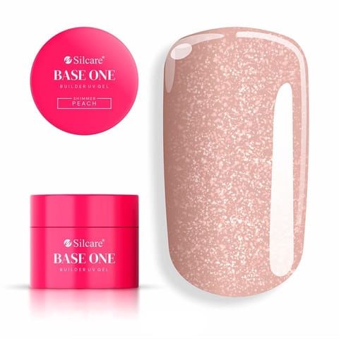 ⁨SILCARE Base One Gel Żel budujący do paznokci - Shimmer Peach 50 g⁩ w sklepie Wasserman.eu