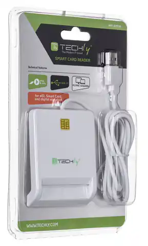 ⁨Techly Compact Smart Card Reader/Writer USB2.0 White I-CARD CAM-USB2TY Smart-Card-Lesegerät Indoor Weiß⁩ im Wasserman.eu
