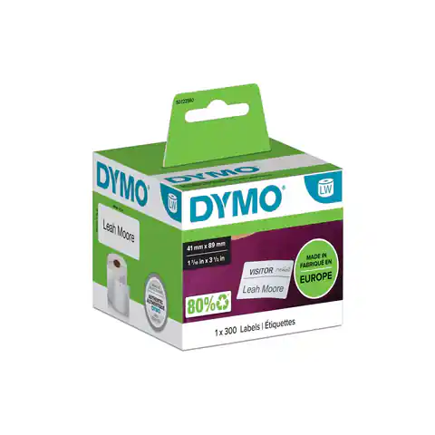 ⁨DYMO Small Name Badge Labels- 41 x 89 mm - S0722560⁩ at Wasserman.eu