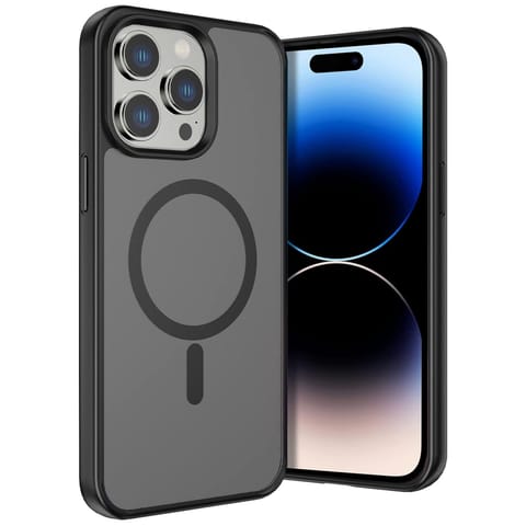⁨Etui do iPhone 14 Pro Mag Safe Matt Case Cover matowe obudowa Alogy Ring pancerne na telefon Czarne⁩ w sklepie Wasserman.eu