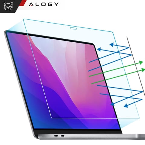 Folia ochronna Matowa na ekran do MacBook Pro 13, Air 13 M1 Alogy Screen Protect Film z filtrem Anti Blue w sklepie Wasserman.eu