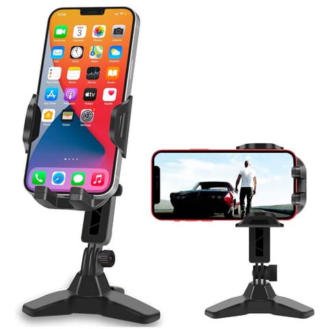 ⁨Uchwyt na telefon stojak podstawka na biurko regulowany 360 Tripod biurkowy statyw 4-7" Alogy Czarny⁩ w sklepie Wasserman.eu