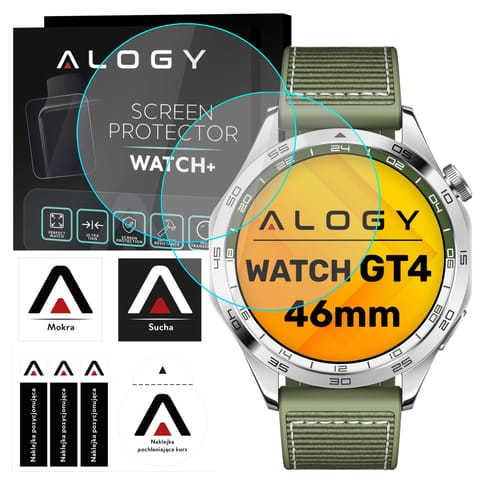 2x Szkło Hartowane do Huawei Watch GT4 GT 4 46mm ochronne na smartwatch Alogy Screen Protector Watch+ w sklepie Wasserman.eu