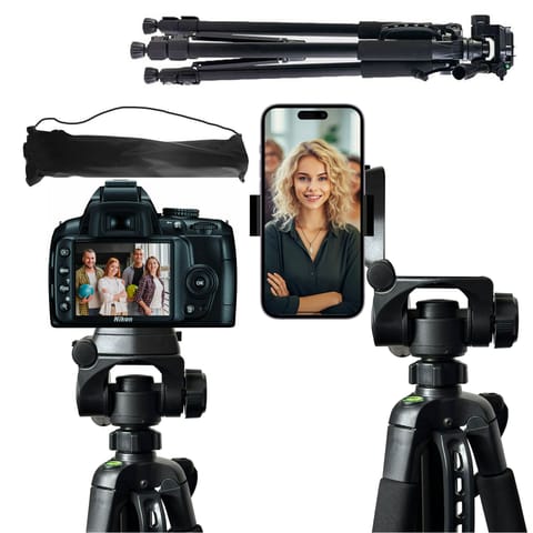 Statyw Fotograficzny Tripod Uniwersalny stojak do Kamer 1/4 uchwyt na telefon aparat 170cm Alogy Czarny w sklepie Wasserman.eu