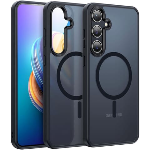 ⁨Etui do Samsung Galaxy S24 obudowa Mag Safe Case pokrowiec plecki na telefon MagMat matowe czarne⁩ w sklepie Wasserman.eu