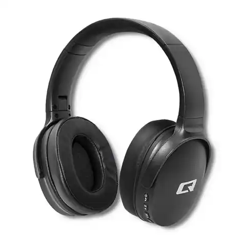 ⁨Qoltec 50851 Wireless Headphones with microphone Super Bass | Dynamic | BT | Black⁩ at Wasserman.eu