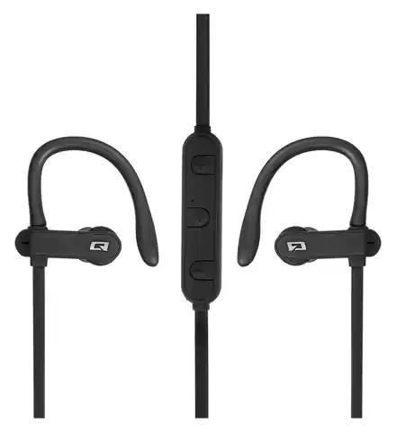 ⁨Słuchawki bezprzewodowe Qoltec 50826 (dokanałowe; bezprzewodowe; TAK; kolor czarny⁩ w sklepie Wasserman.eu