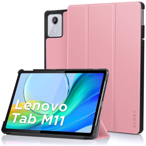 ⁨Etui do Lenovo Tab K11 / K11E 11” M11 10.95" TB330FU / TB330XU / TB331FC Book Case Cover z klapką obudowa futerał pokrowiec Alogy Różowe⁩ w sklepie Wasserman.eu