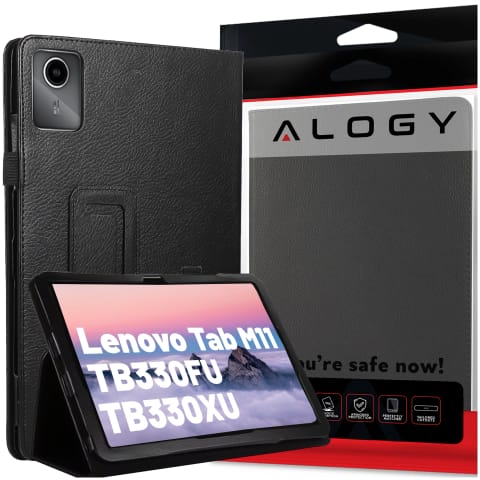 Etui do Lenovo Tab K11 K11E 11” M11 10.95" TB330FU/TB330XU/TB331FC stojak pokrowiec obudowa z klapką na tablet Case Alogy Czarne w sklepie Wasserman.eu