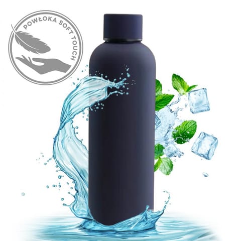 ⁨BUTELKA, BIDON TERMICZNY, TERMOS 500ML, STAL NIERDZEWNA Z POWŁOKĄ SOFT TOUCH - GRANAT BD46GRAN⁩ w sklepie Wasserman.eu