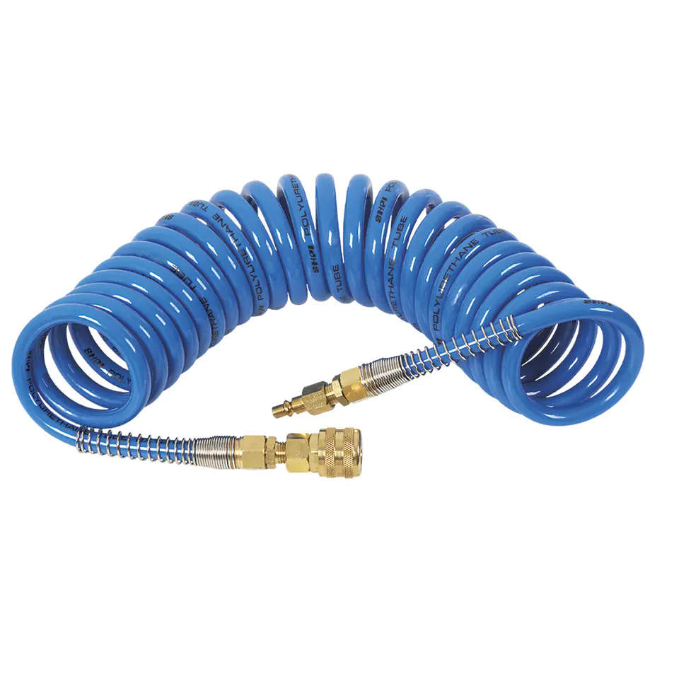 ⁨Spiral pressure hose 6.5 x 10 mm, 10 m, PU⁩ at Wasserman.eu