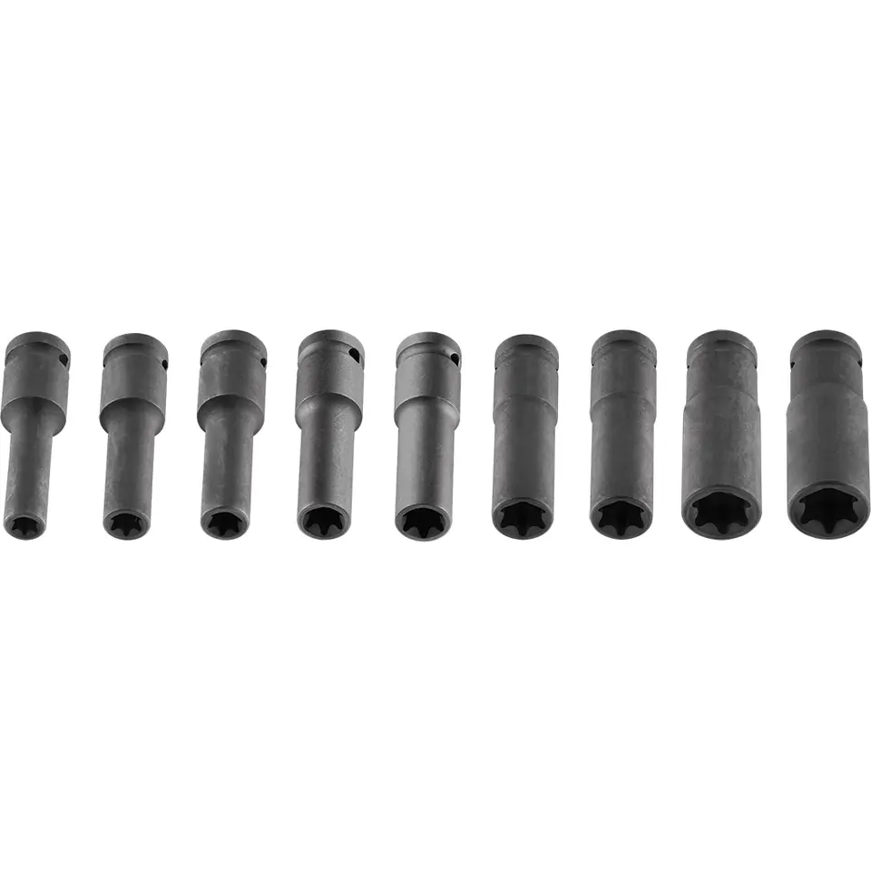 ⁨Impact sockets 1/2 inch E10-E24 set of 9 elements CrMo 12-110⁩ at Wasserman.eu