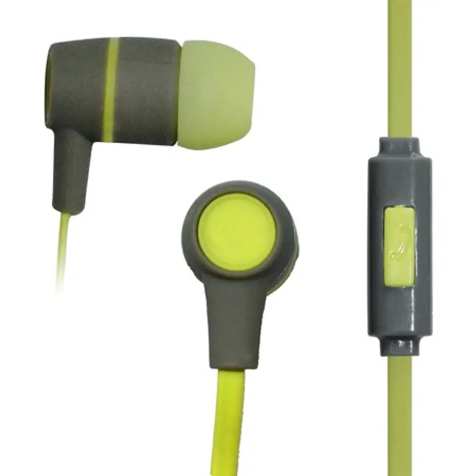 ⁨Vakoss SK-214G headphones/headset Wired In-ear Calls/Music Green, Grey⁩ at Wasserman.eu