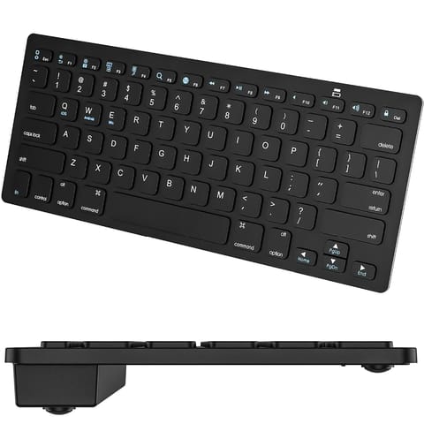 Klawiatura Bezprzewodowa Bluetooth BT 3.0 uniwersalna do iPad iMac iOS Android Windows slim Czarna w sklepie Wasserman.eu