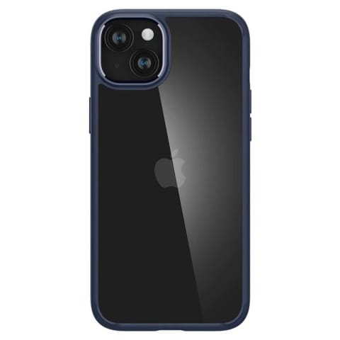⁨Etui Spigen Crystal Hybrid do Apple iPhone 15 Plus - przezroczysto-niebieskie⁩ w sklepie Wasserman.eu
