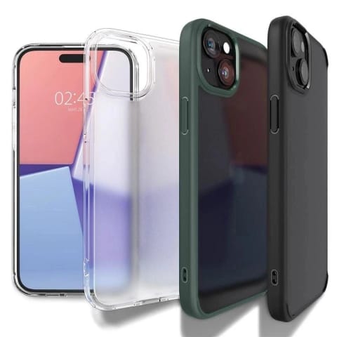 ⁨Etui Spigen Ultra Hybrid do Apple iPhone 15 Plus - ciemnoniebieskie⁩ w sklepie Wasserman.eu