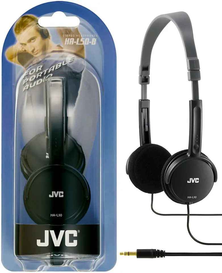 Słuchawki JVC HAL-50BE (nauszne, czarne) w sklepie Wasserman.eu