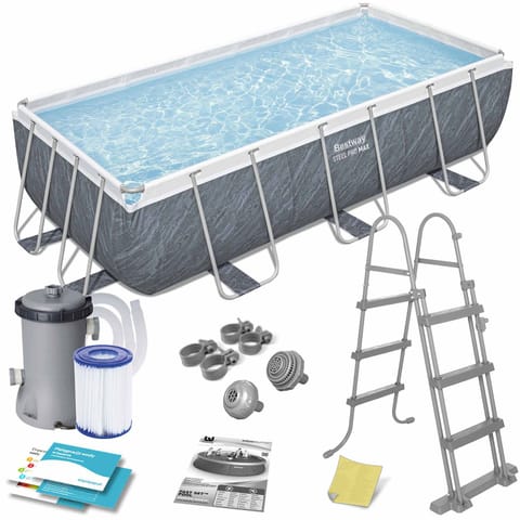 ⁨Basen ogrodowy stelażowy 404 x 201 x 100 cm 11w1 Bestway 56721⁩ w sklepie Wasserman.eu