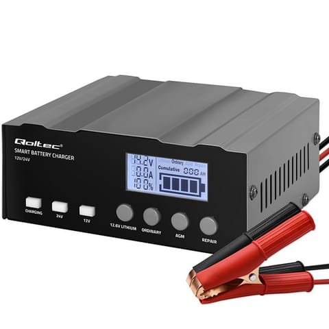 ⁨Inteligentna mikroprocesorowa ładowarka 12V | 12.6V | 24V |Prostownik z funkcją naprawy do akumulatora AGM GEL LiFePO4 | LCD⁩ w sklepie Wasserman.eu